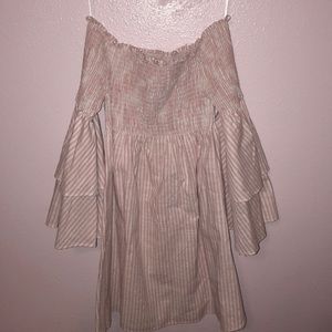 Pink and White Striped Dress